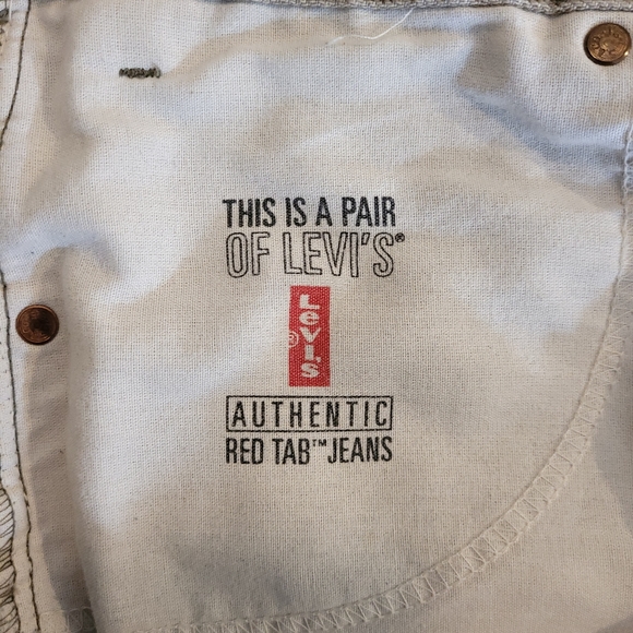 Vintage 1999 Levi's 550 Relaxed Fit Green Khaki Jeans, size 36x32 - Picture 7 of 9